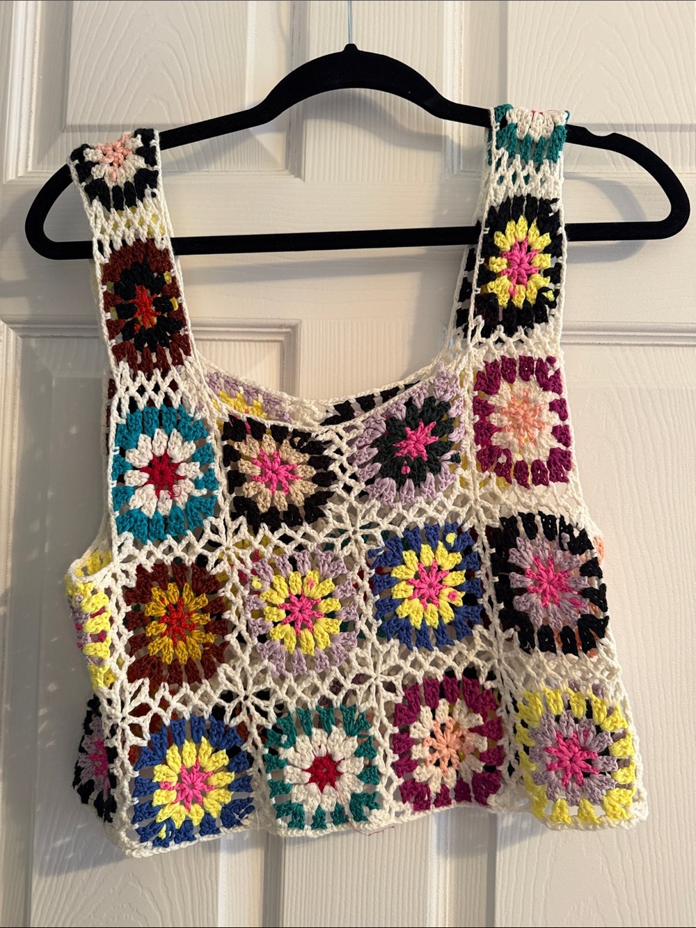 Handmade Multicolor Crochet Crop Top